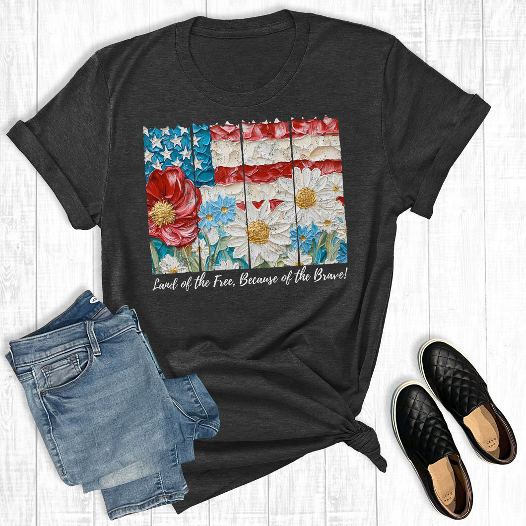 4th Of July Patriotic Flag Because Of The Brave