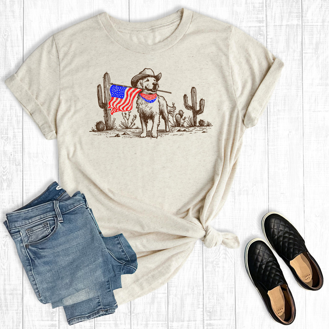 4th Of July Patriotic Western Dog