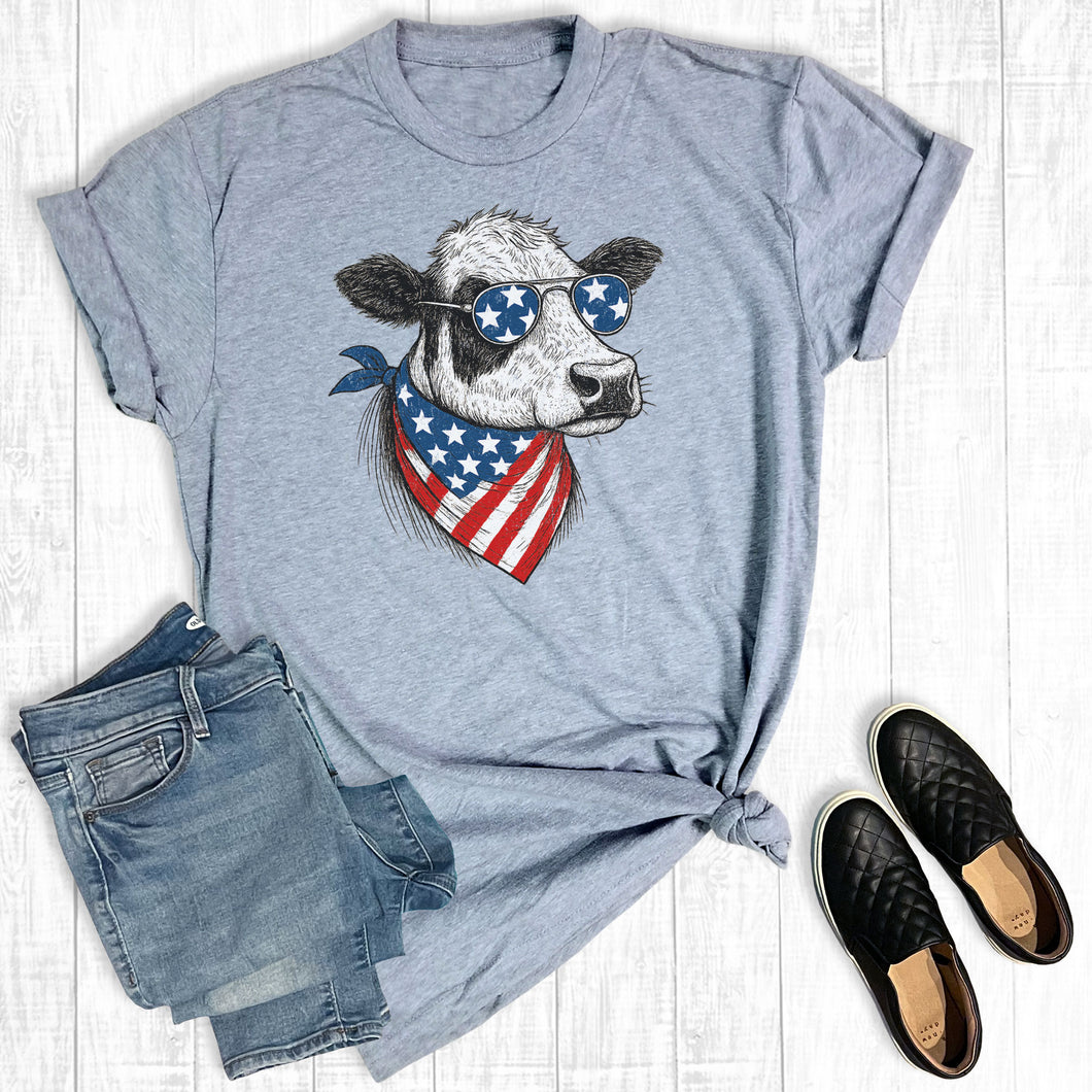 4th of July Patriotic Cow