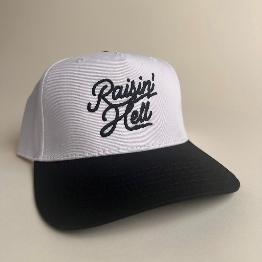 Funny Raisin' Hell Two Toned Vintage Hat