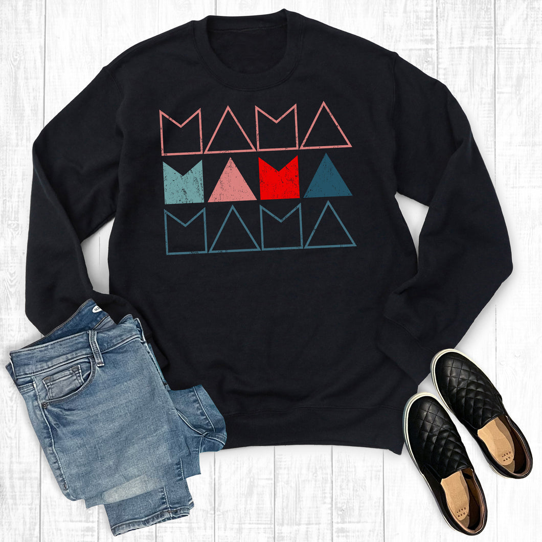 Abstract Geometric Mama Sweatshirt