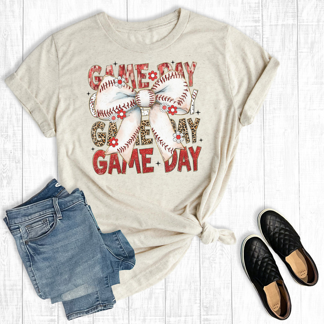 Baseball Gameday Coquette Bow