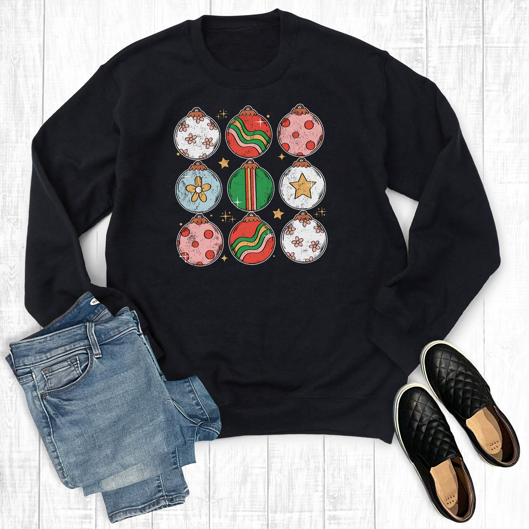 Boho Christmas Ornaments Sweatshirt