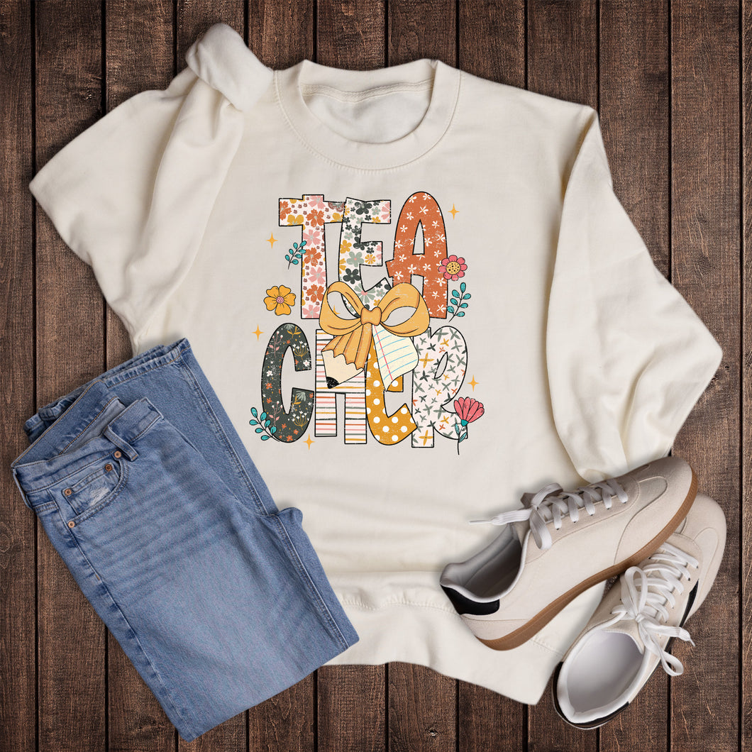 Boho Wildflower Teacher Sweatshirt