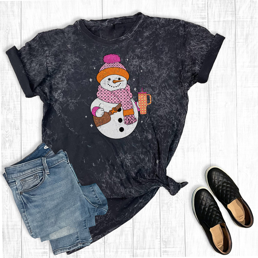 Bougie Christmas Snowman Mineral Wash