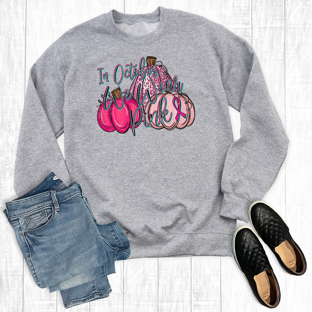 Breast Cancer Pumpkins Sweatshirt