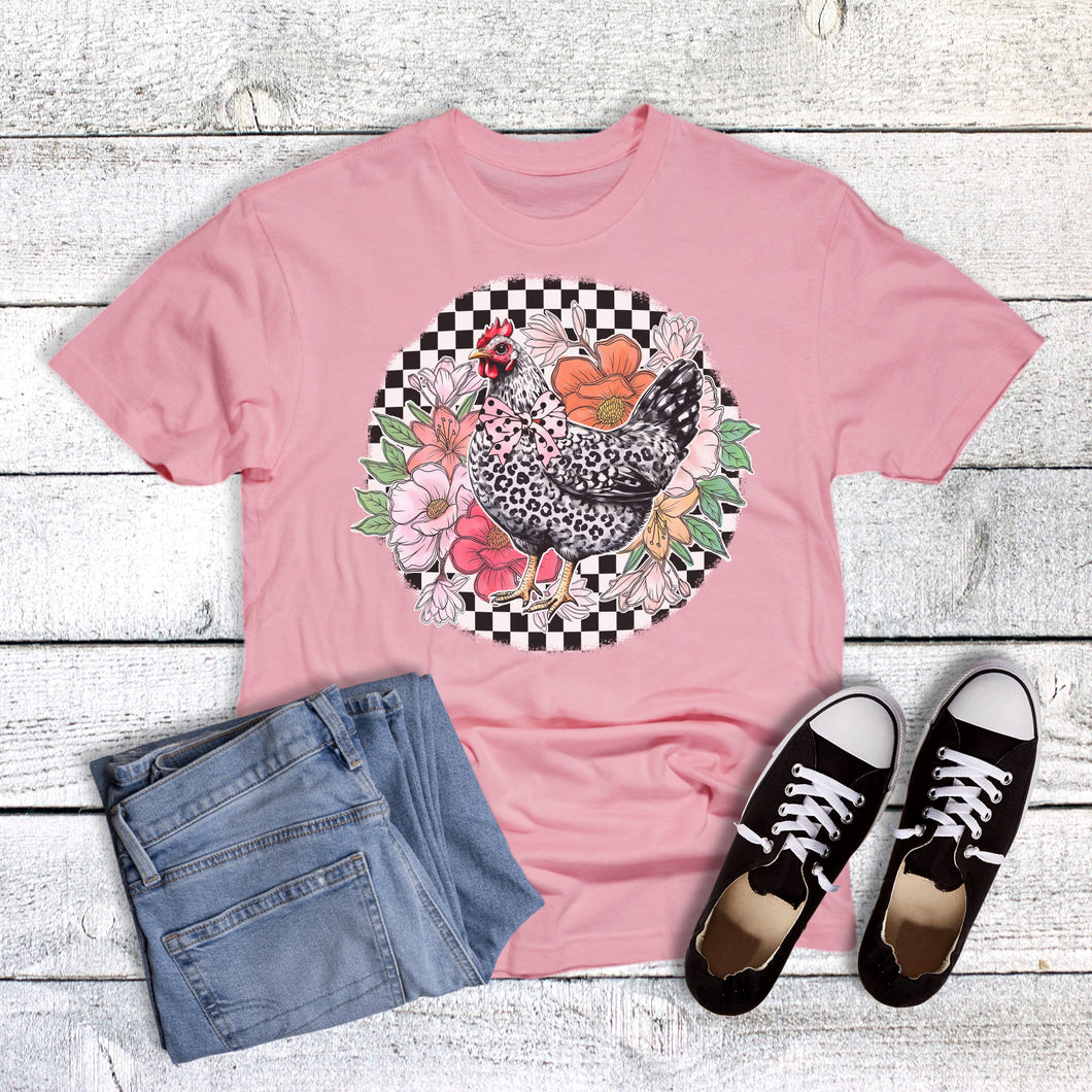 Checkered Floral Chicken