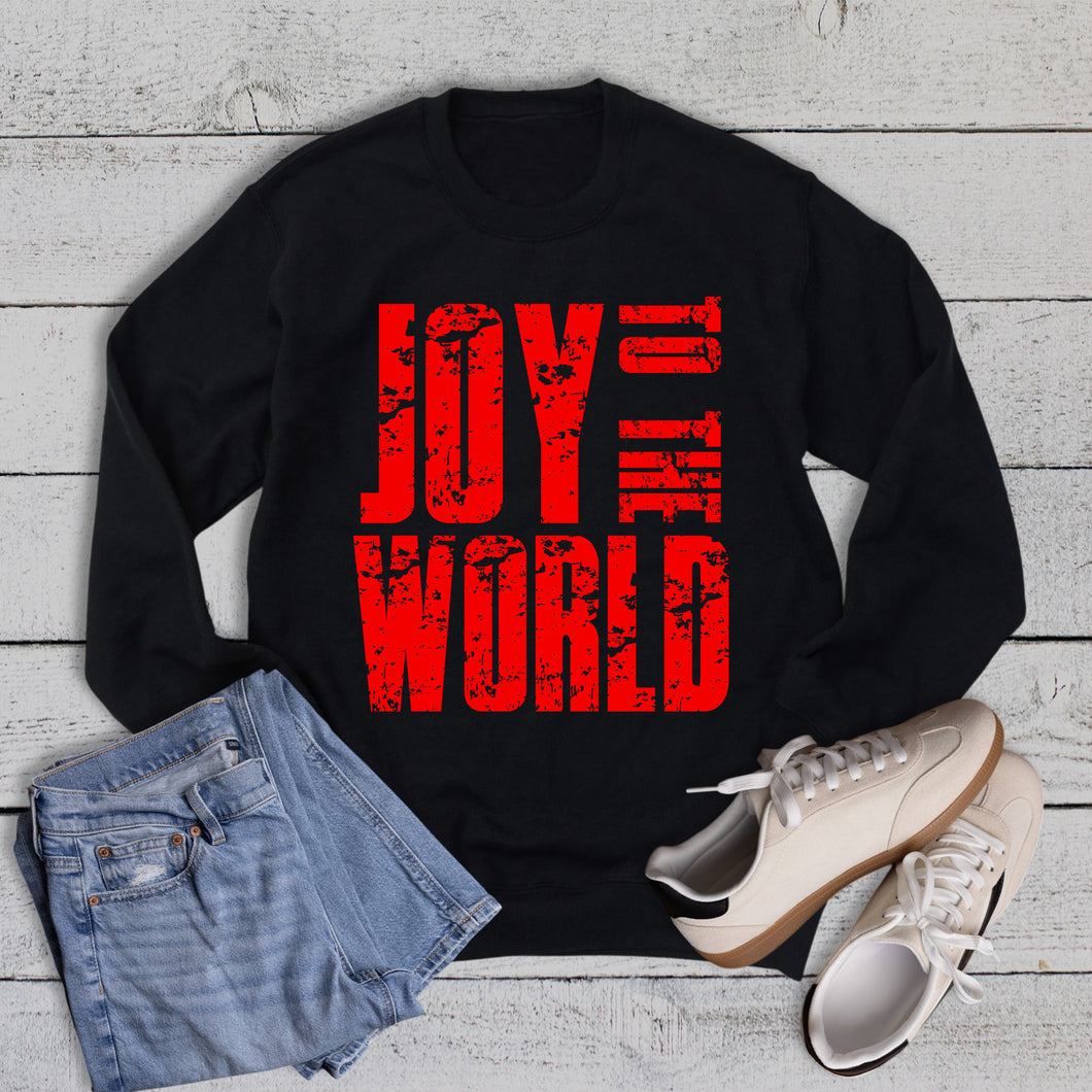 Christmas Block Joy to the World Sweatshirt