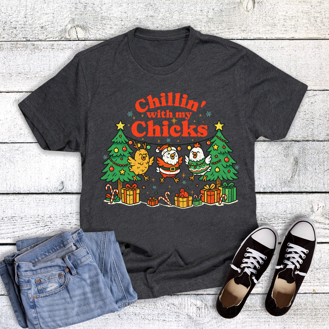 Christmas Chickens Chillin' With My Chicks