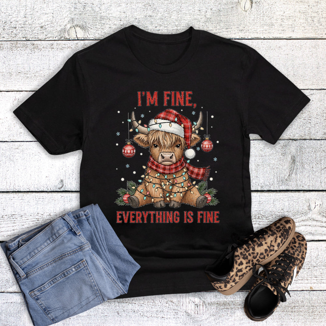 Christmas Cow I'm Fine Everything is Fine