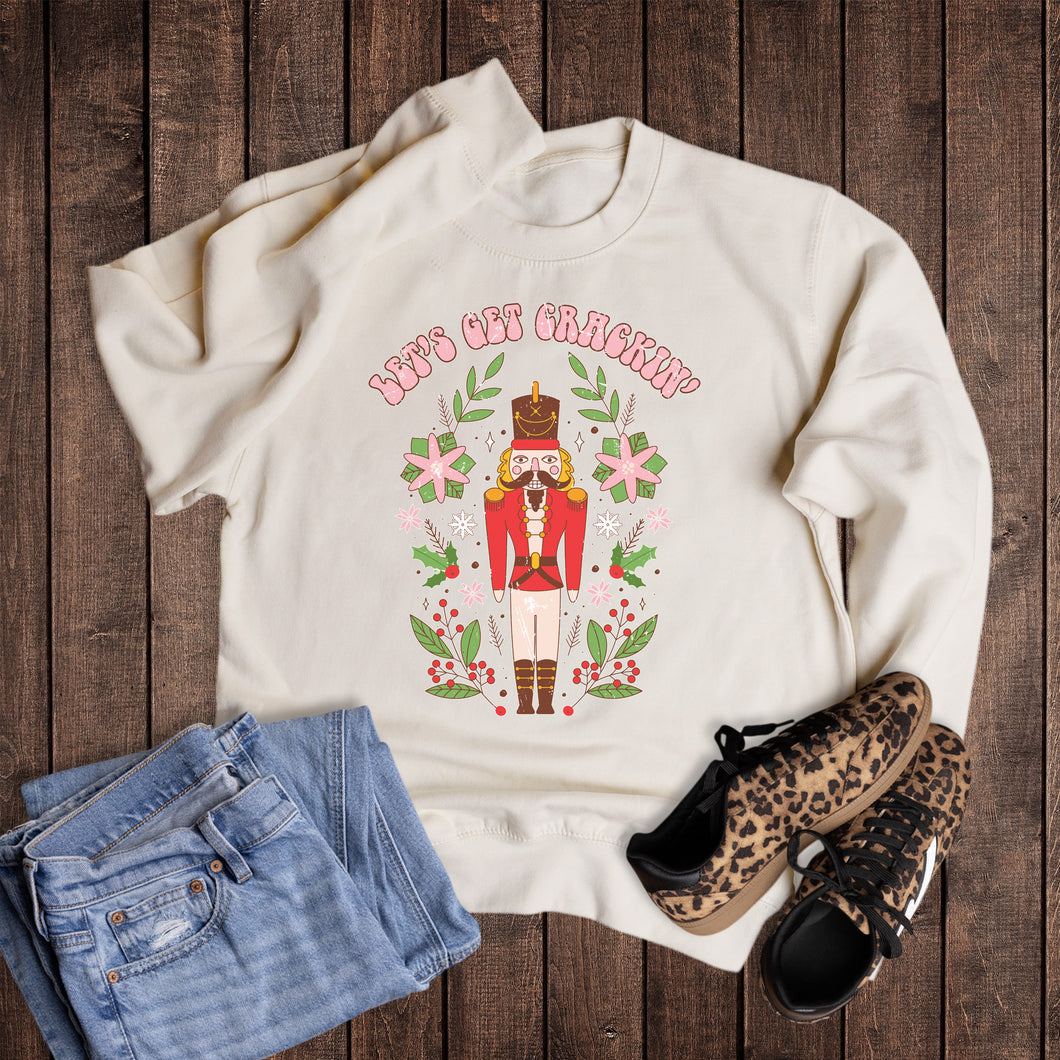 Christmas Holly Let's Get Crackin' Sweatshirt