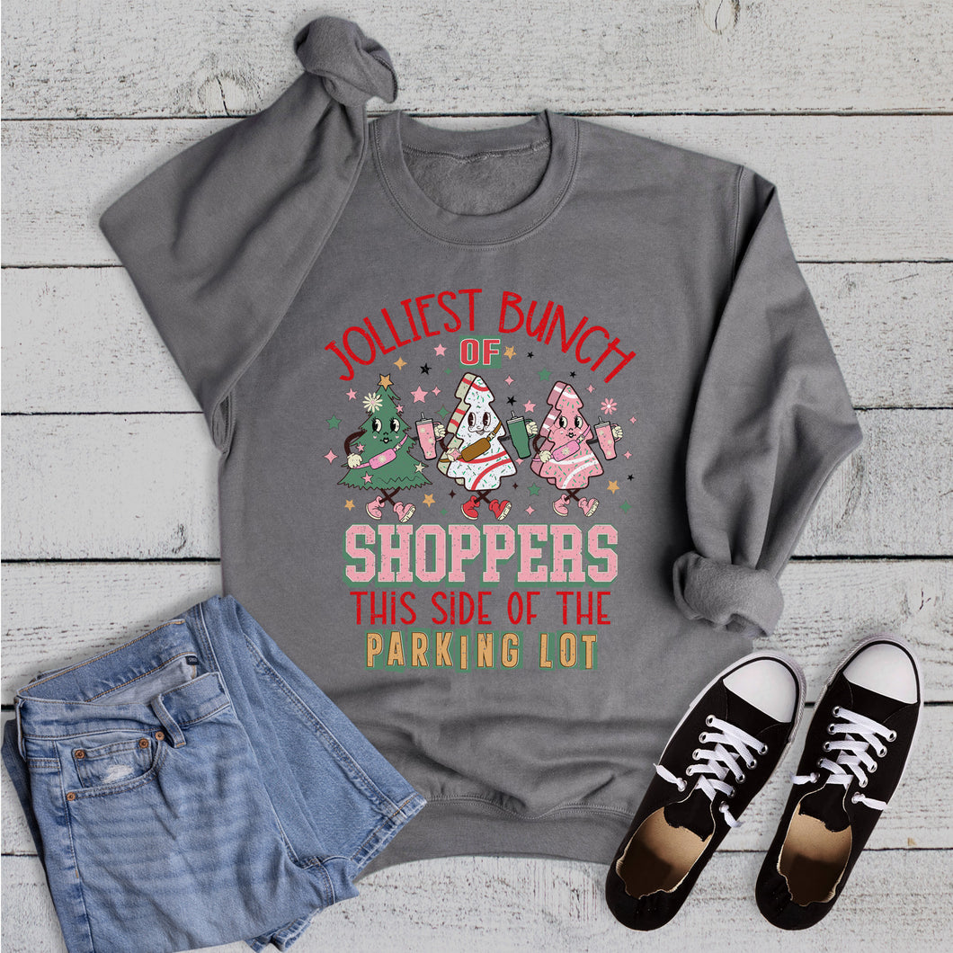 Christmas Jolliest Bunch of Shoppers Sweatshirt
