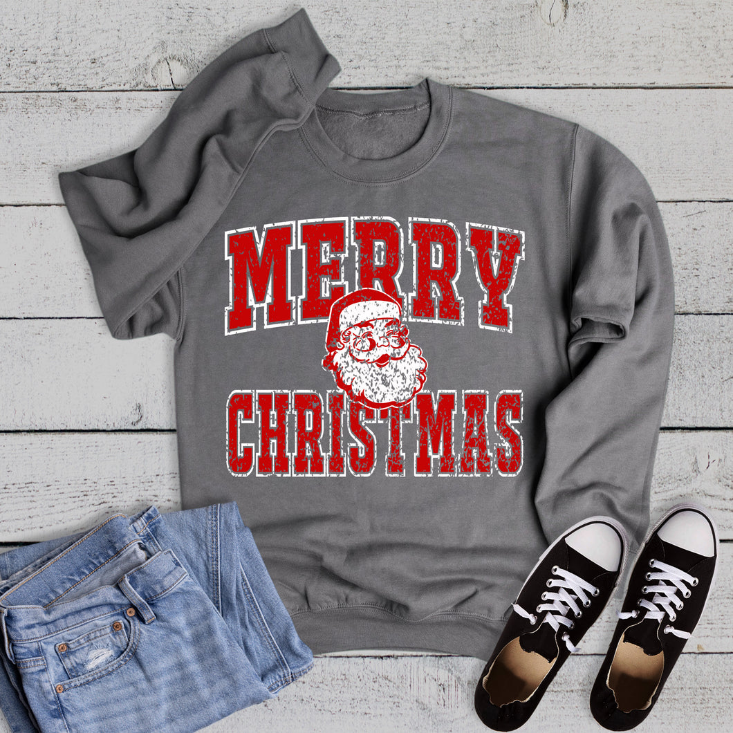 Christmas Retro Santa Merry Sweatshirt