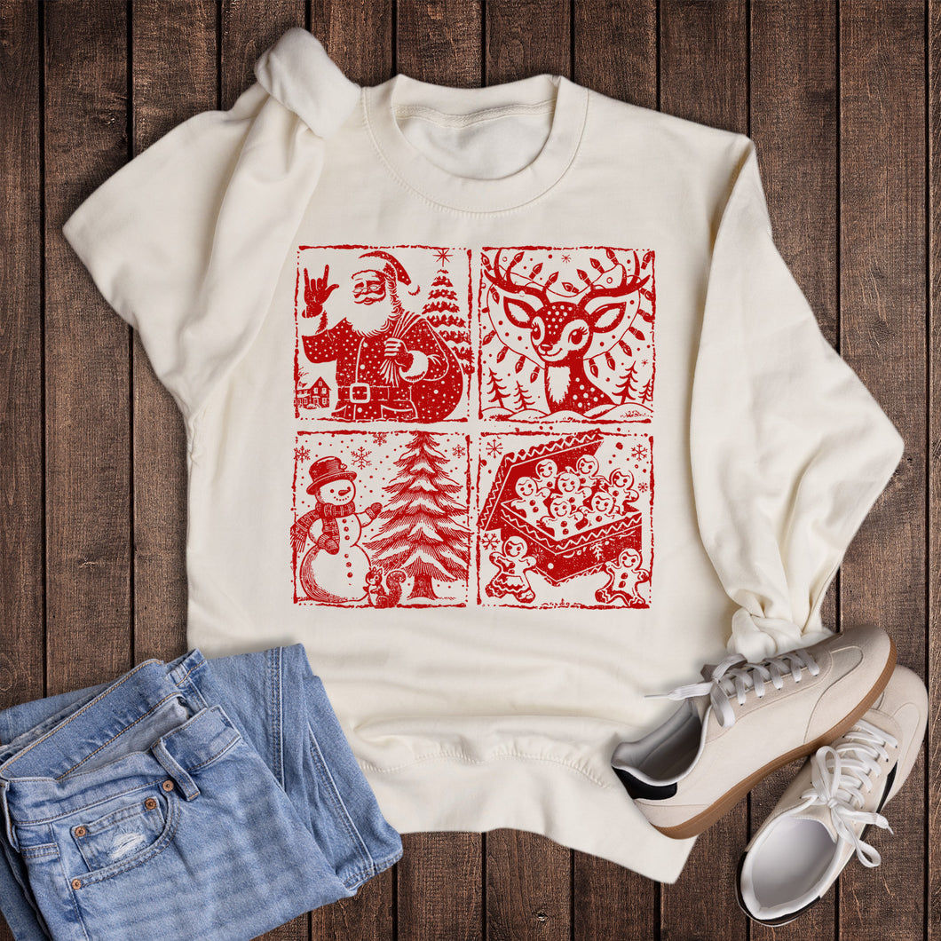 Christmas Retro Squares Sweatshirt