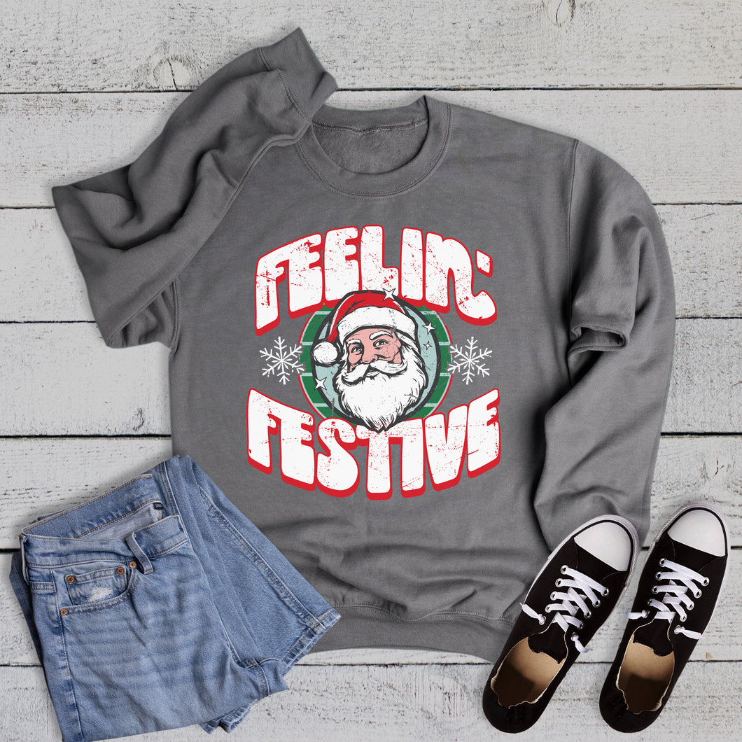 Christmas Santa Feelin' Festive Sweatshirt