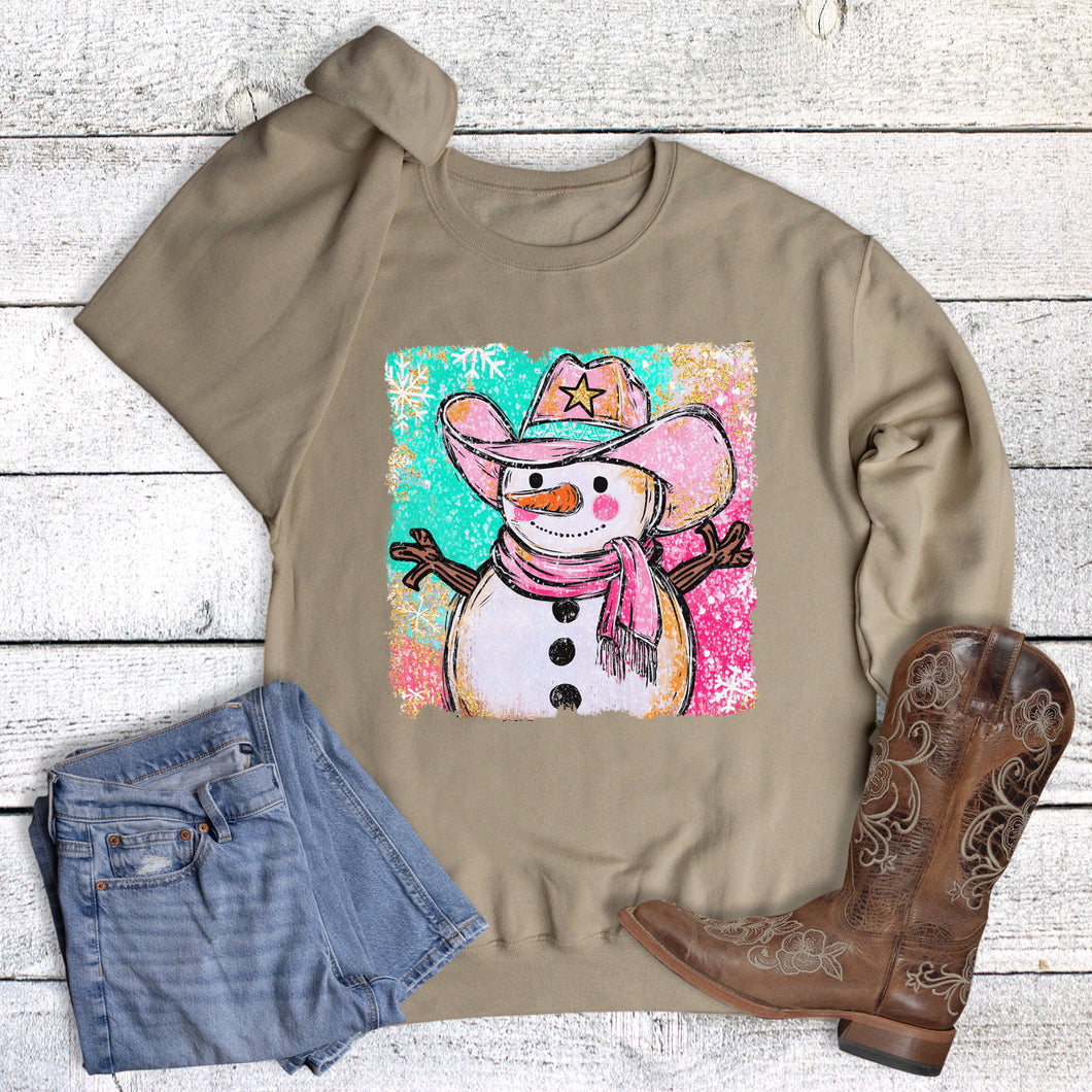 Christmas Western Snowman Sweatshirt