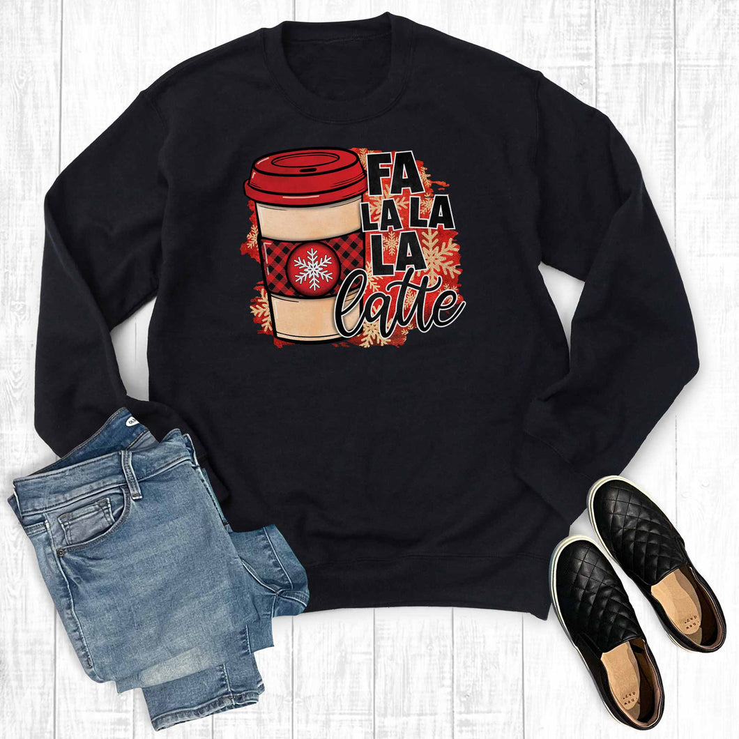 Coffee Christmas Fa La La Latte Sweatshirt