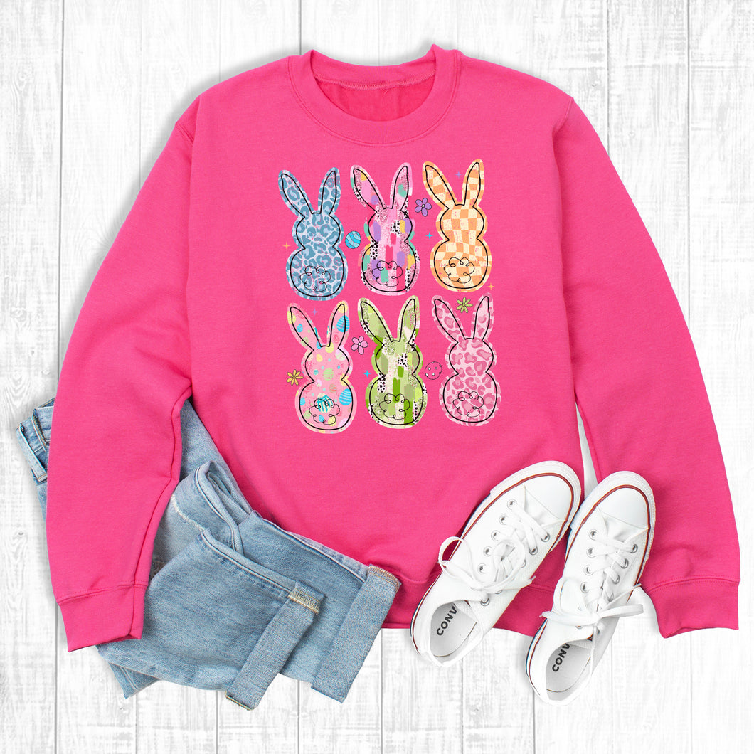 Colorful Easter Bunnies Sweatshirt