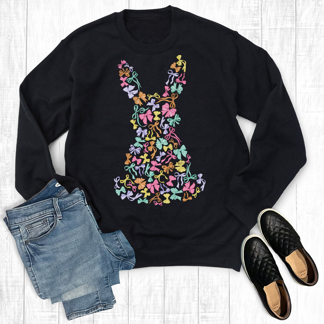 Coquette Bows Easter Bunny Sweatshirt