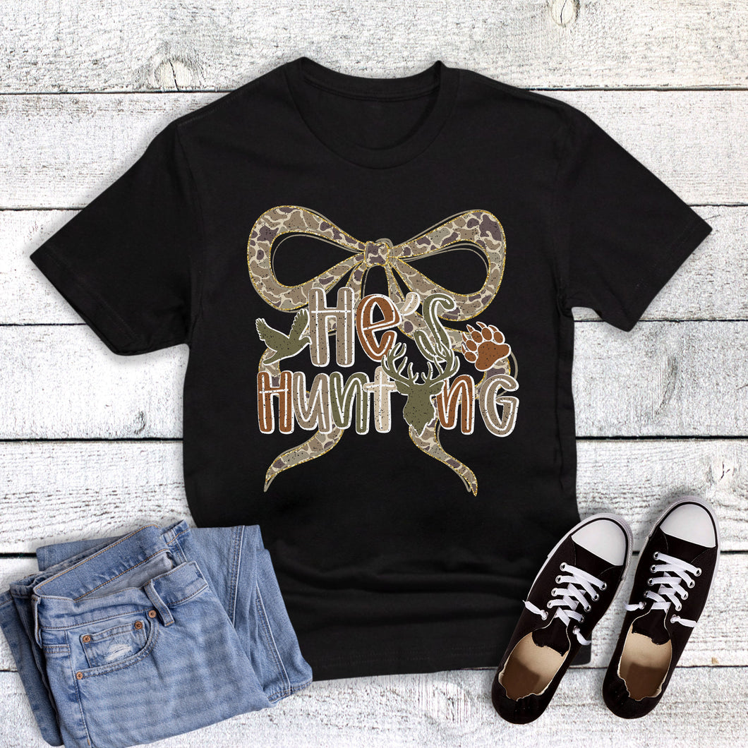 Coquette Camo Wife He's Hunting