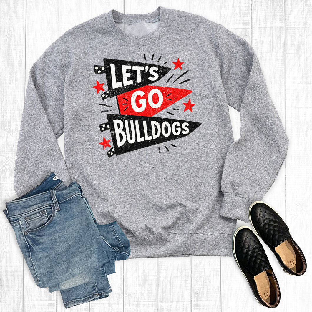 Custom Football Let's Go Pennant Flags Sweatshirt