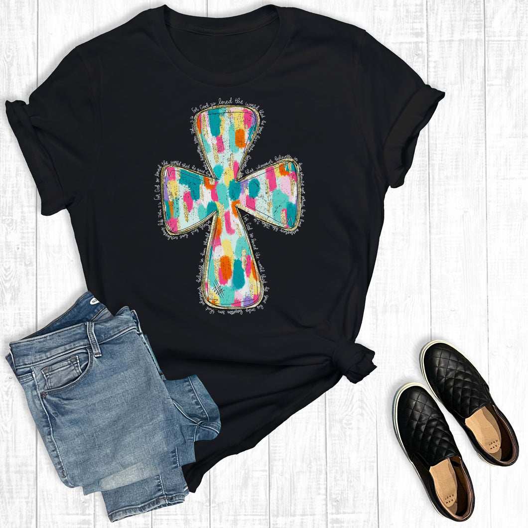 Faith Colorful Doodle Cross