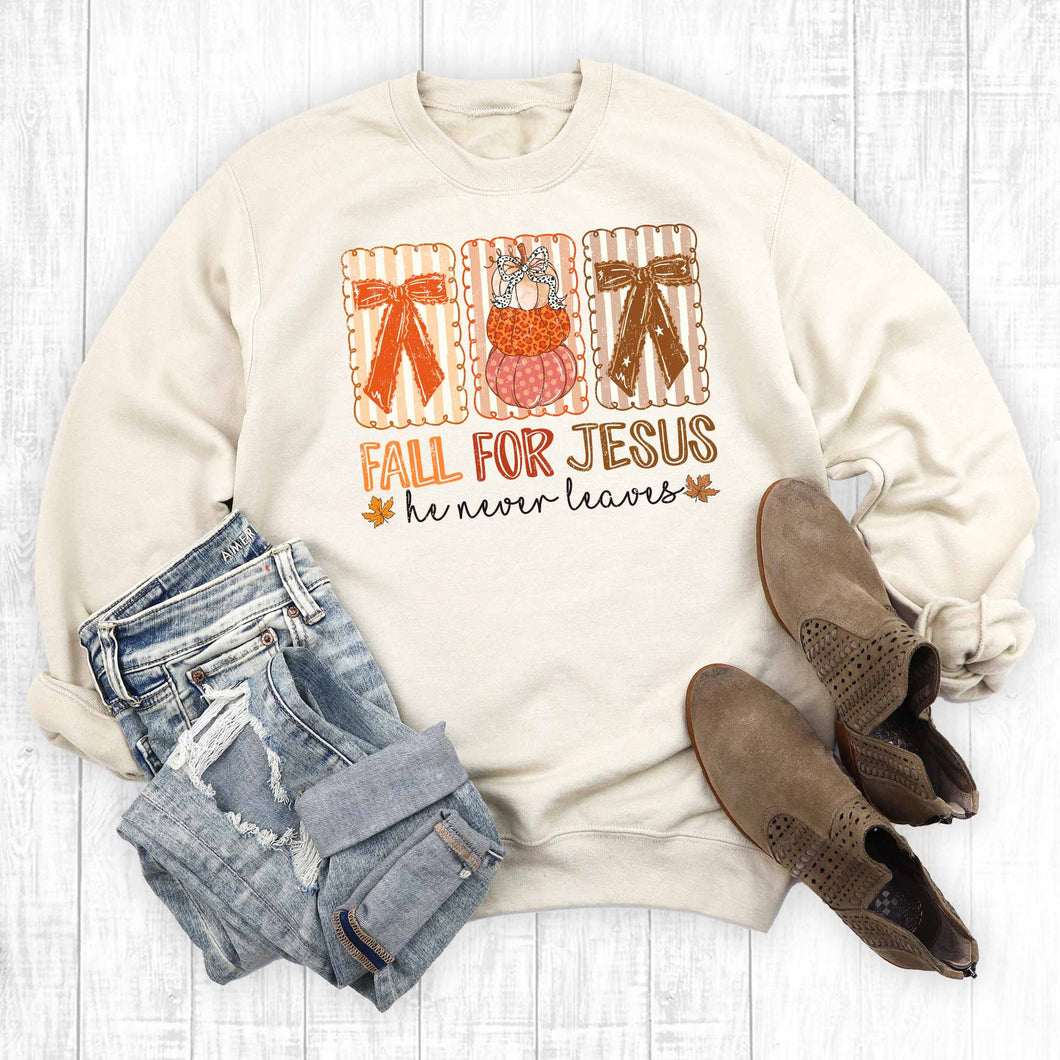 Faith Fall for Jesus Graphic Sweatshirt