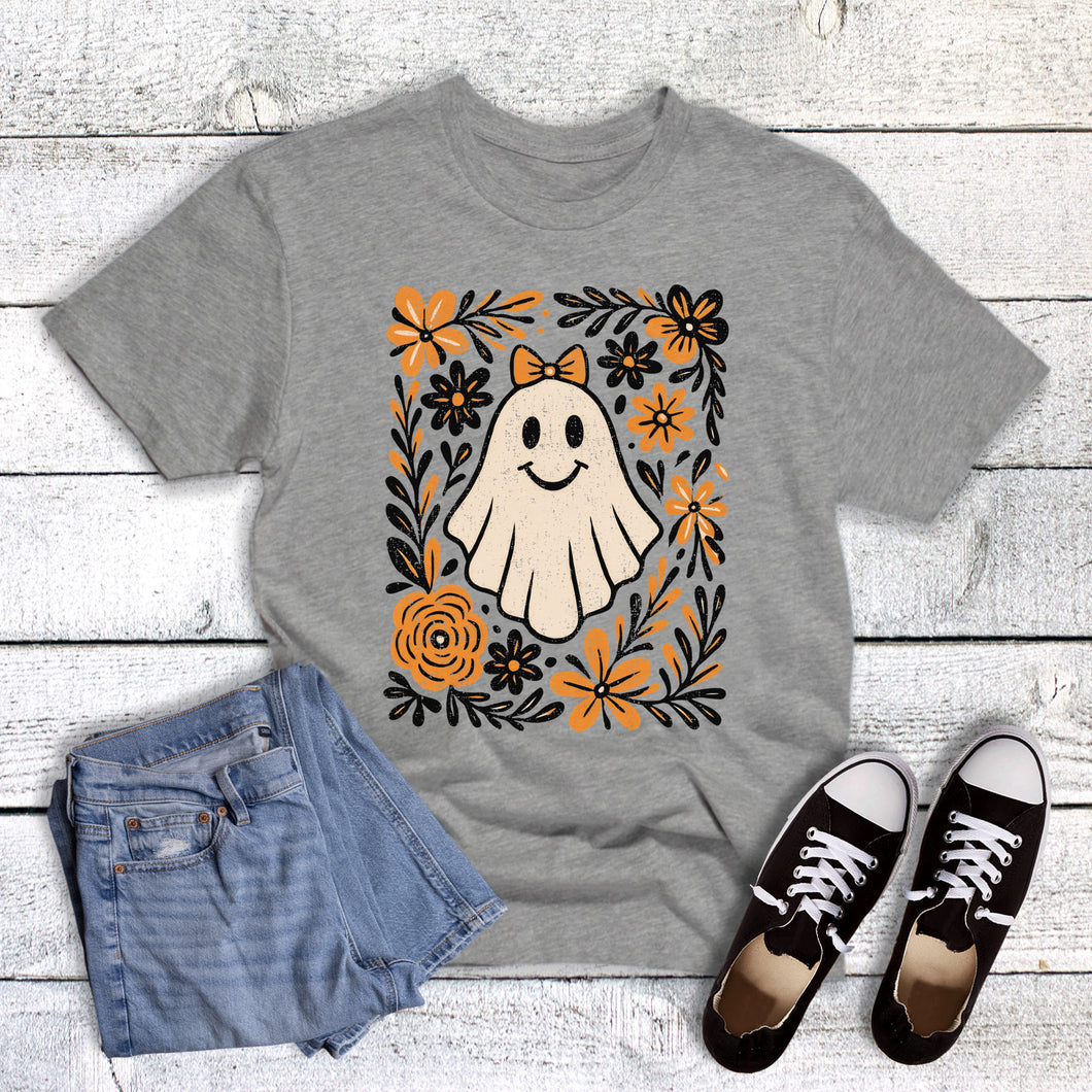 Fall Halloween Floral Ghost
