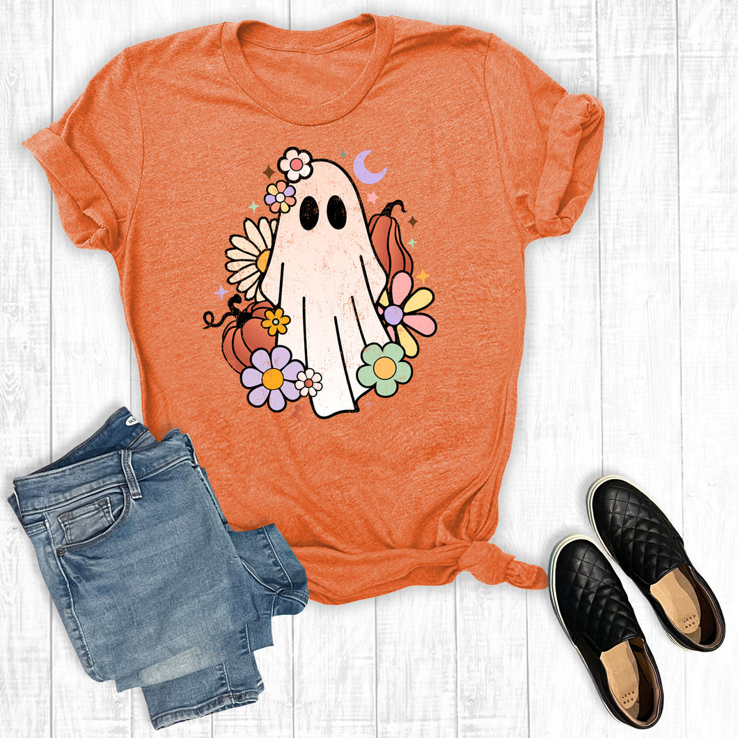 Fall Retro Floral Ghost
