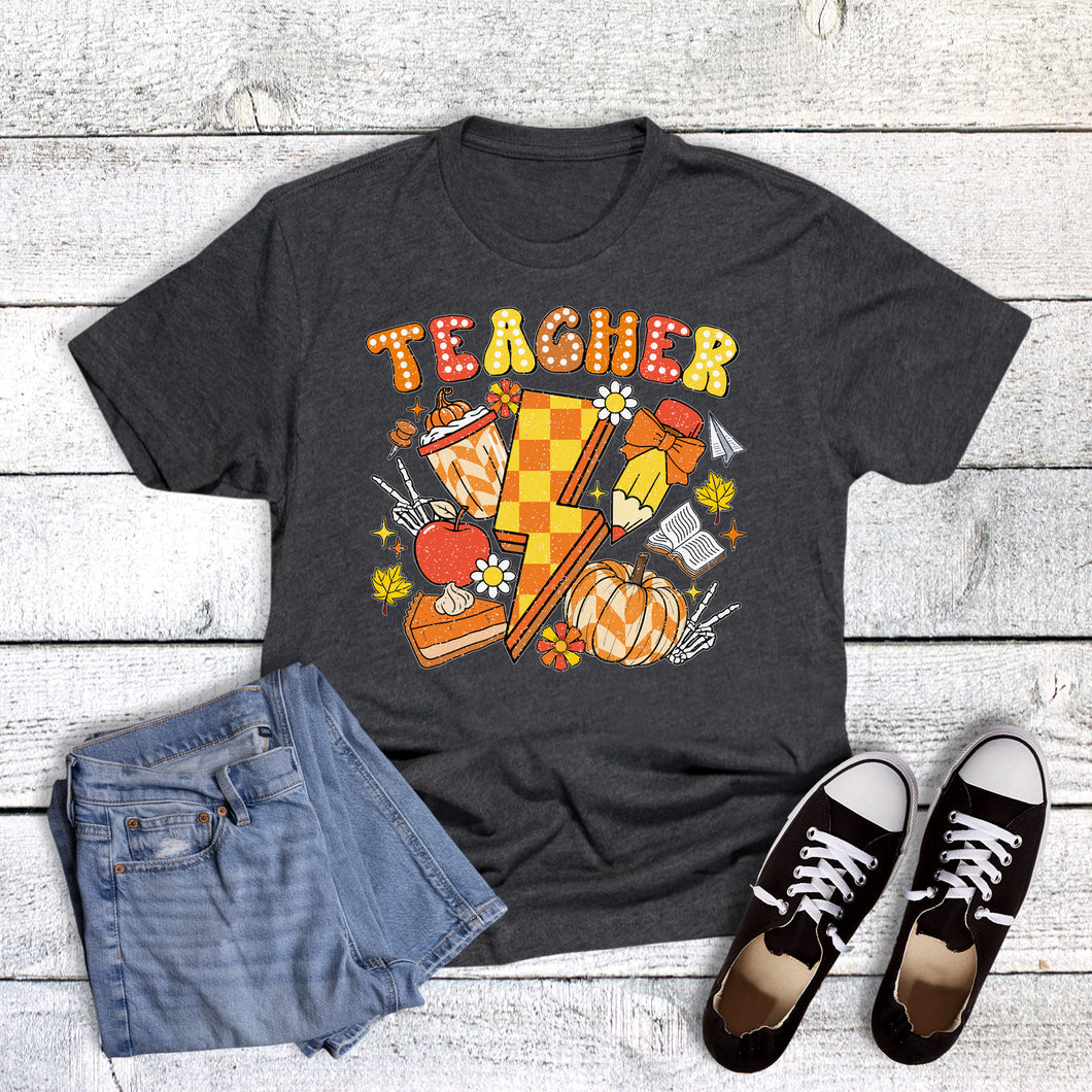 Fall Teacher Lightning Bolt