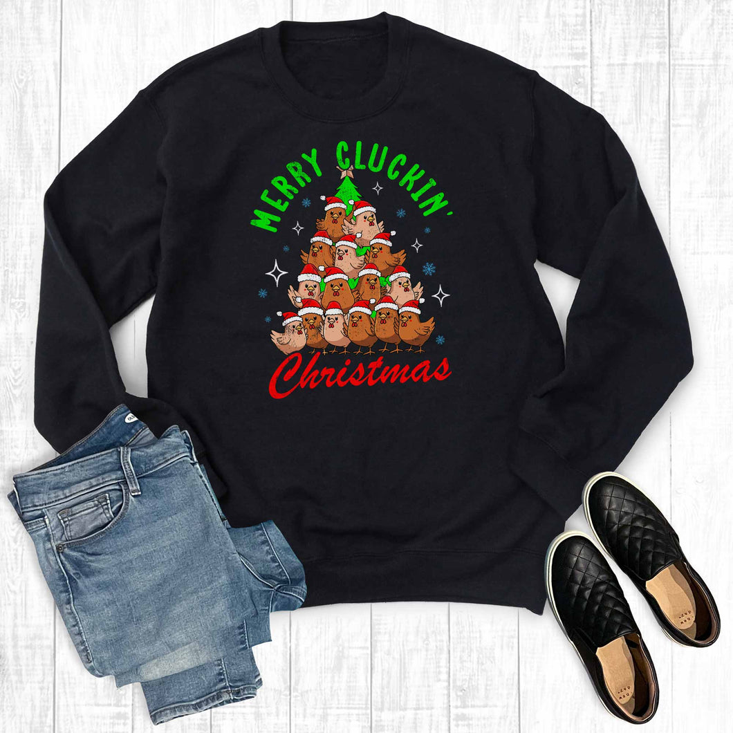 Funny Merry Cluckin Christmas Sweatshirt