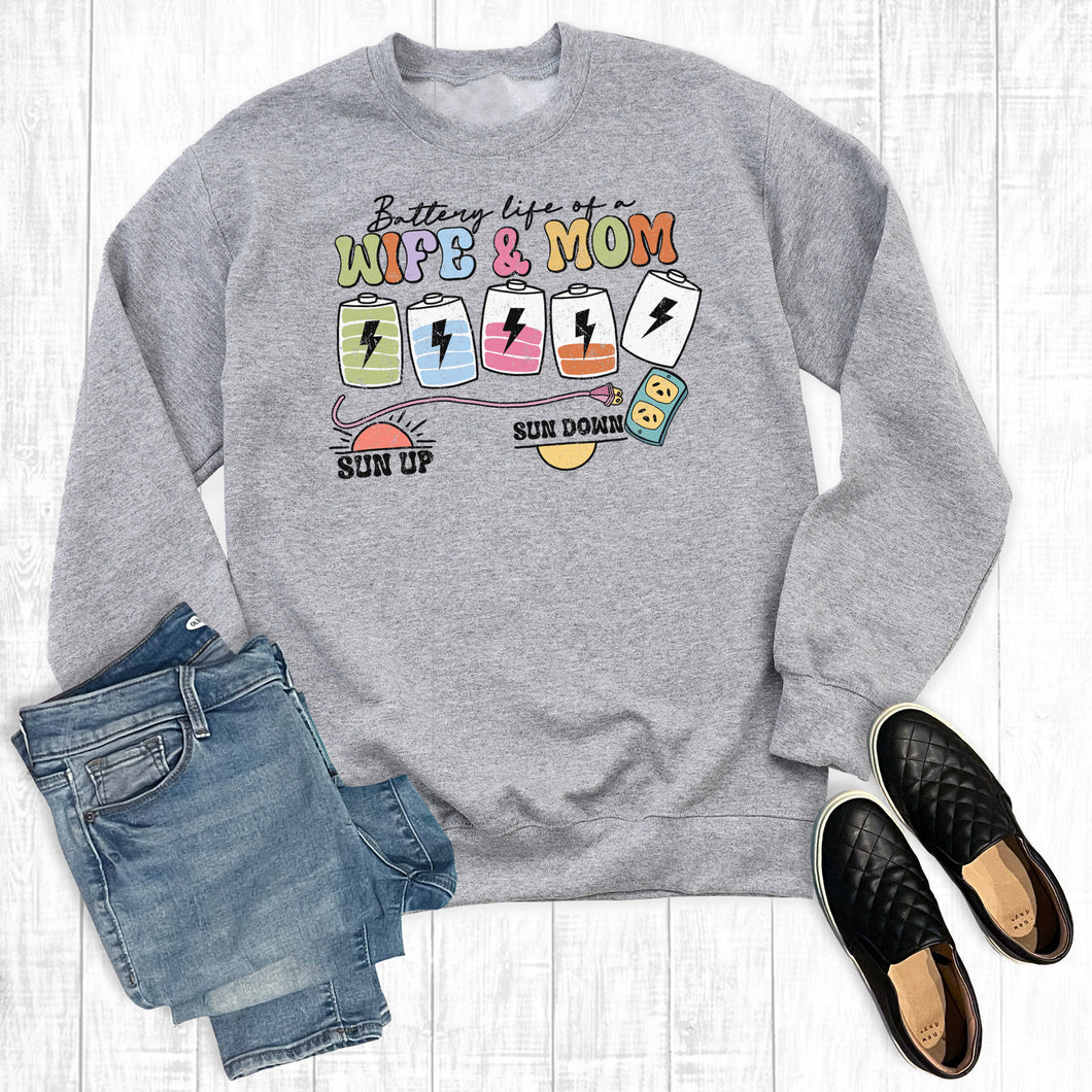 Funny Mom Battery Life Sweatshirt