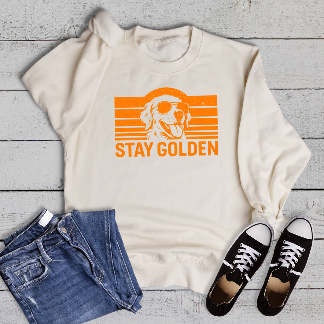Funny Pets Stay Golden Sweatshirt