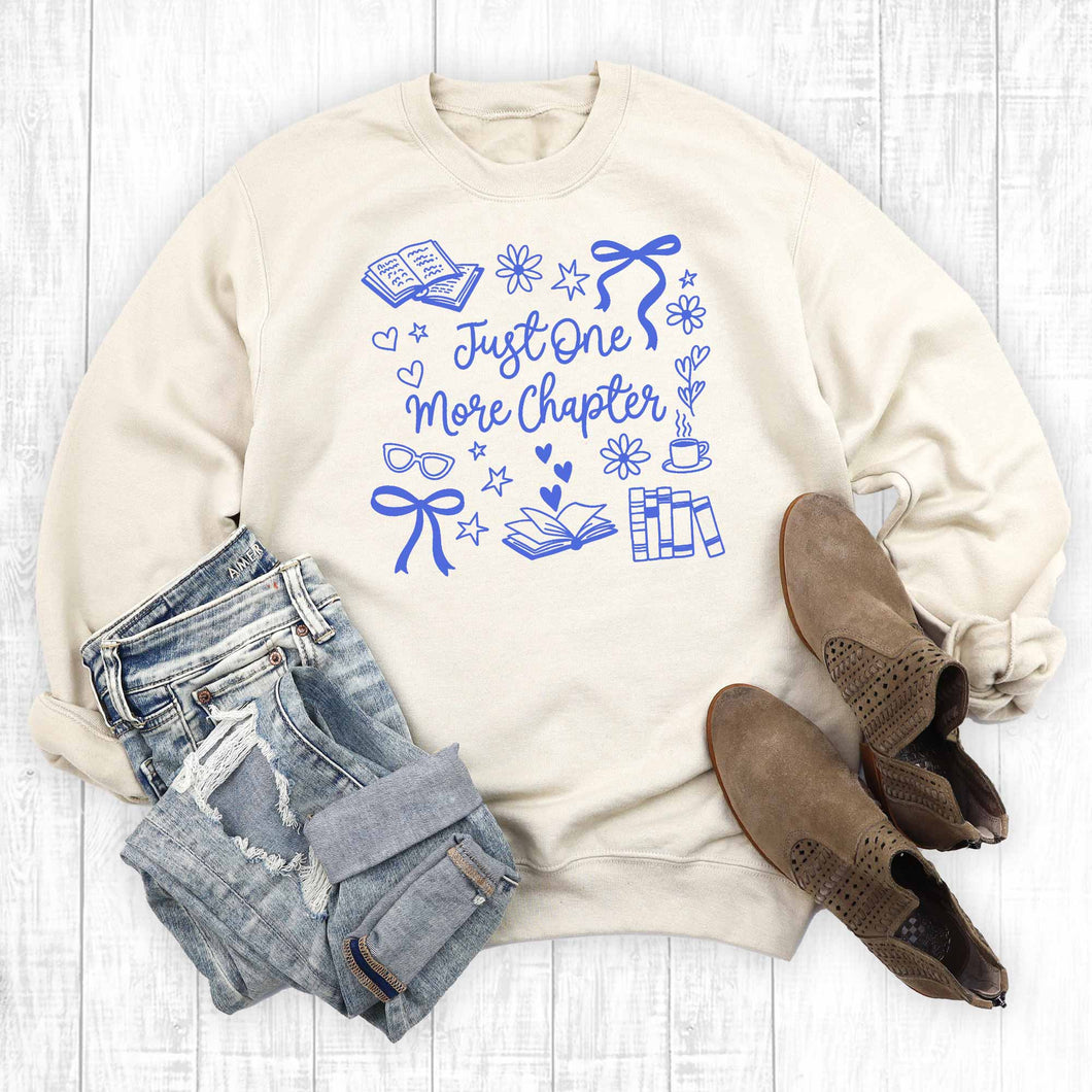 Funny Reading Just One More Chapter Graphic Sweatshirt
