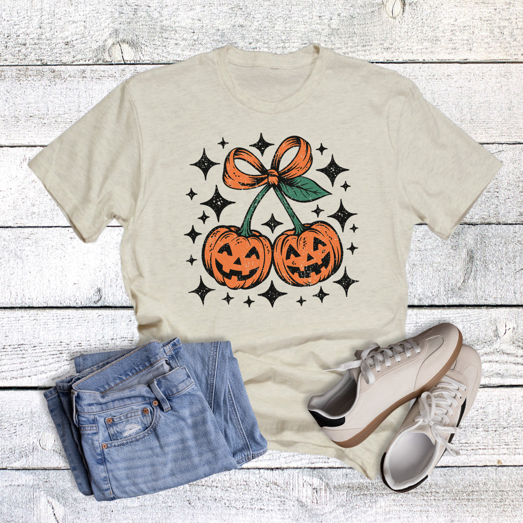 Halloween Coquette Pumpkin Cherries