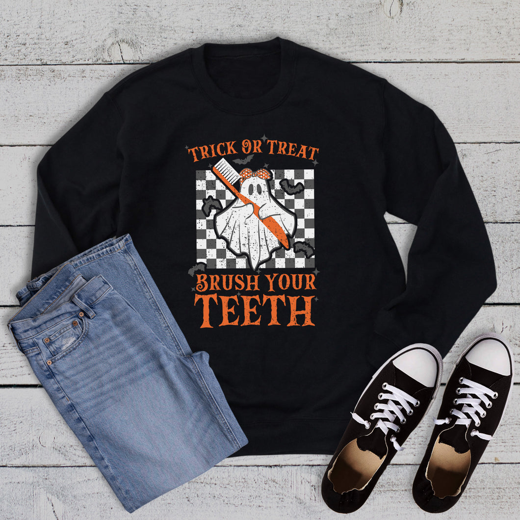Halloween Dentist Brush Teeth Sweatshirt