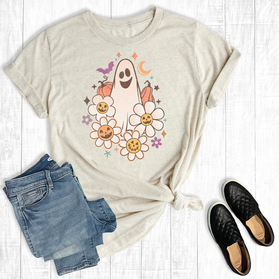 Halloween Floral Hippie Ghost