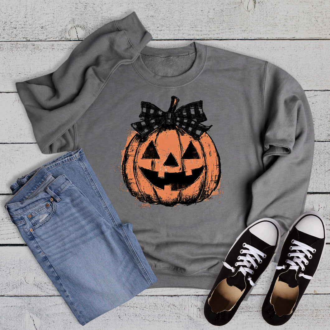 Halloween Retro Coquette Jack o Lantern Sweatshirt