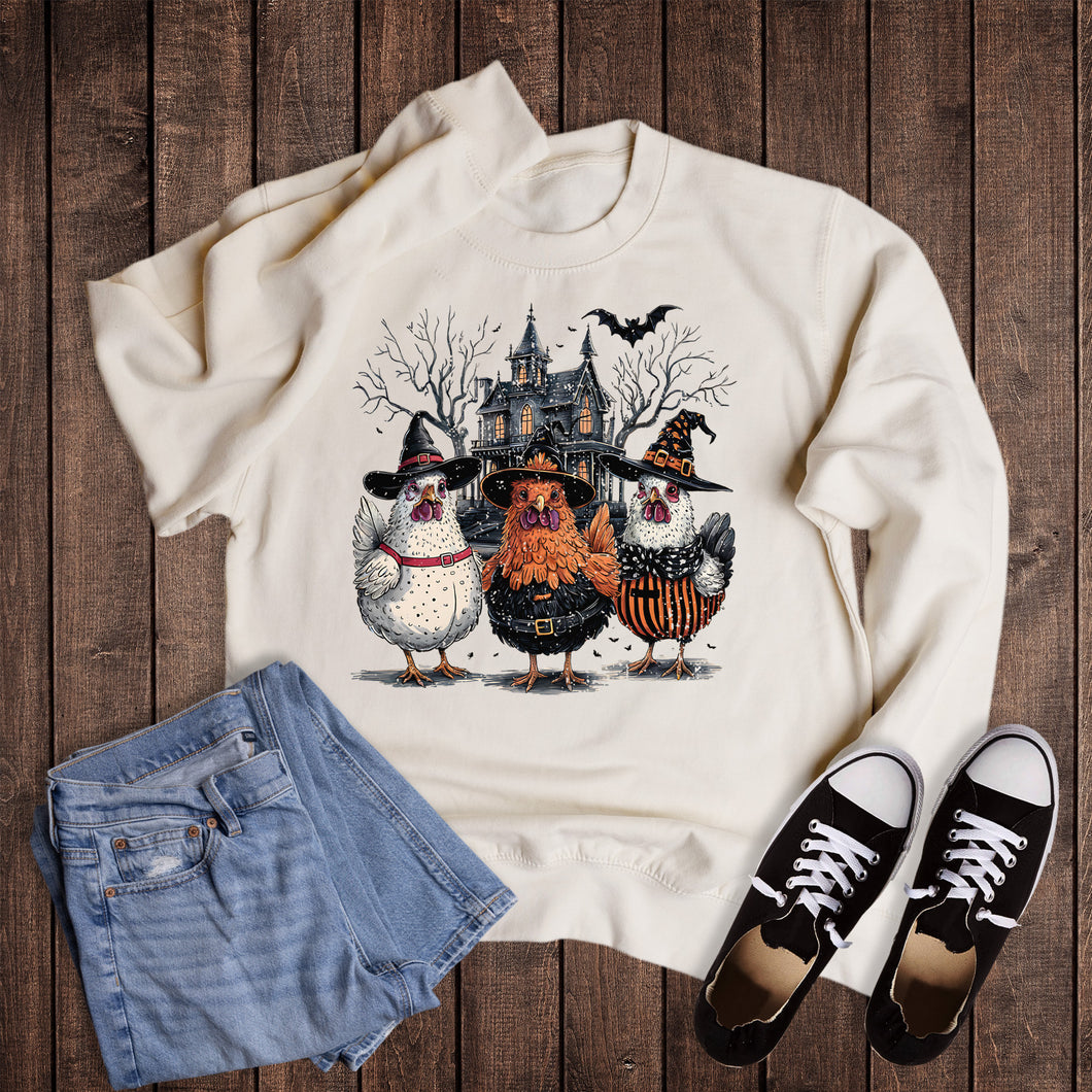 Halloween Witch Chickens Sweatshirt