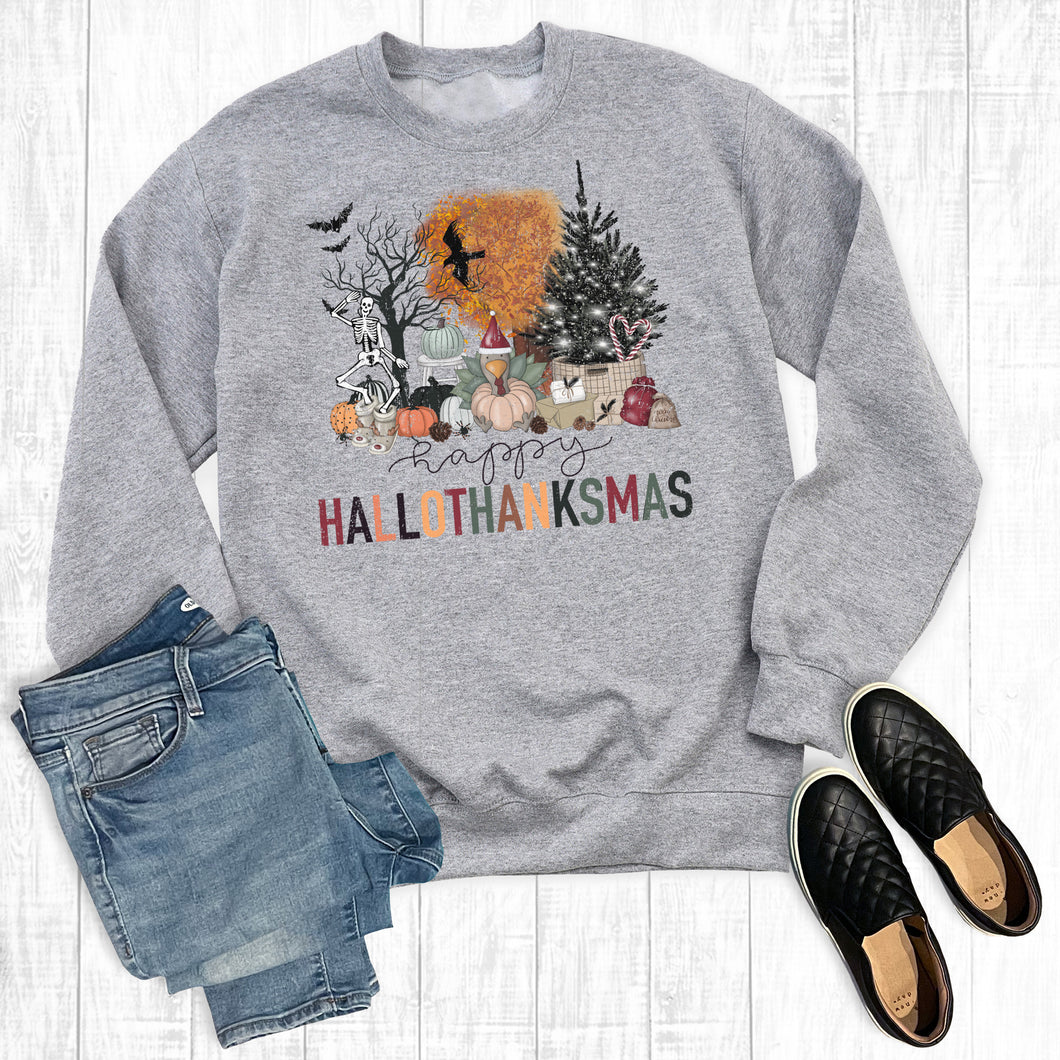 Holiday Happy Hallowthankmas Sweatshirt