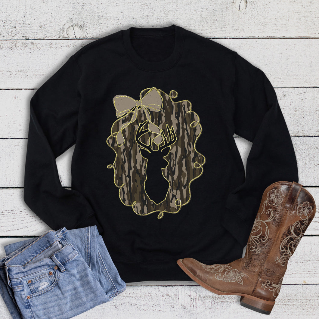 Hunting Deer Camo Frame Sweatshirt