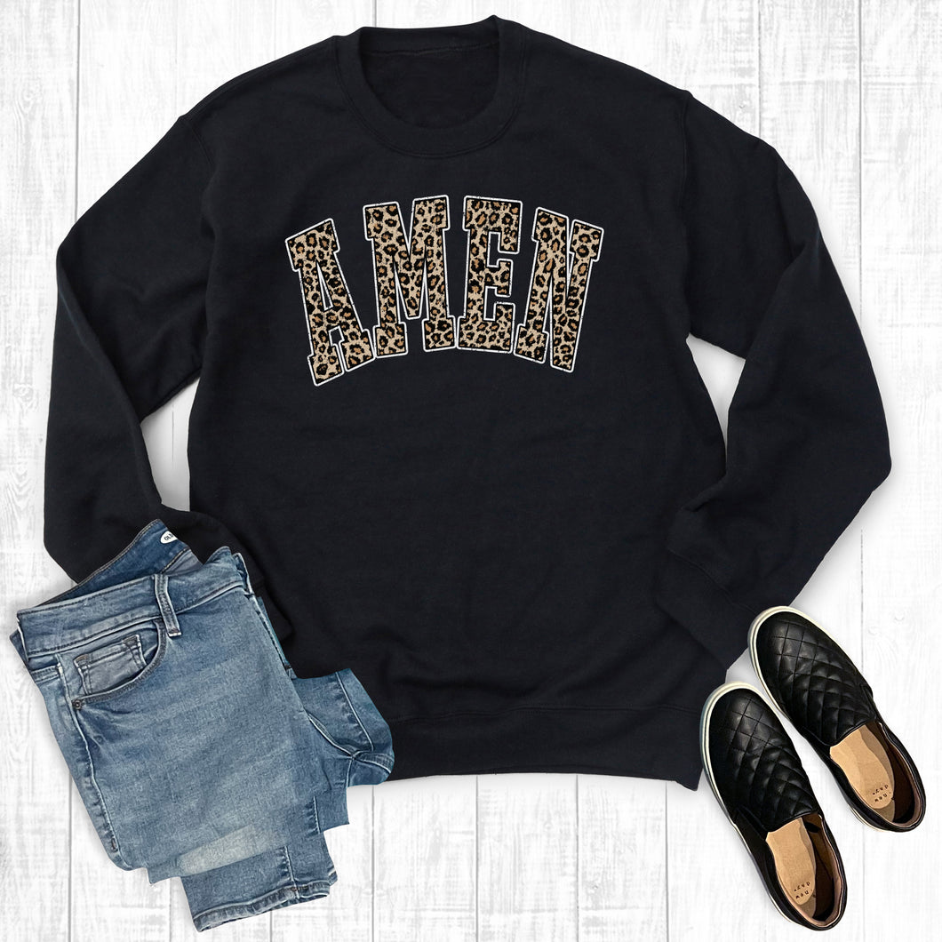 Christian Leopard Amen Sweatshirt