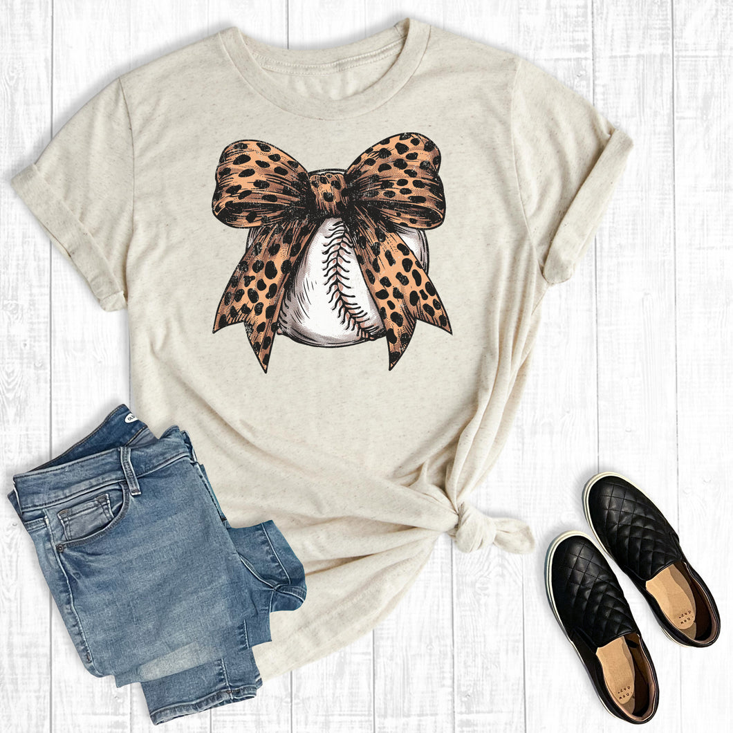 Leopard Coquette Baseball Mom