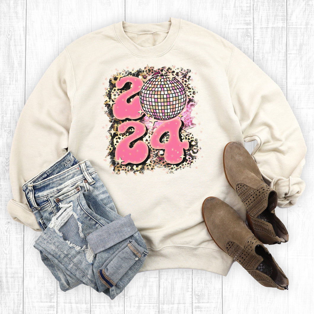 New Year's Eve 2024 Disco Ball Sweatshirt