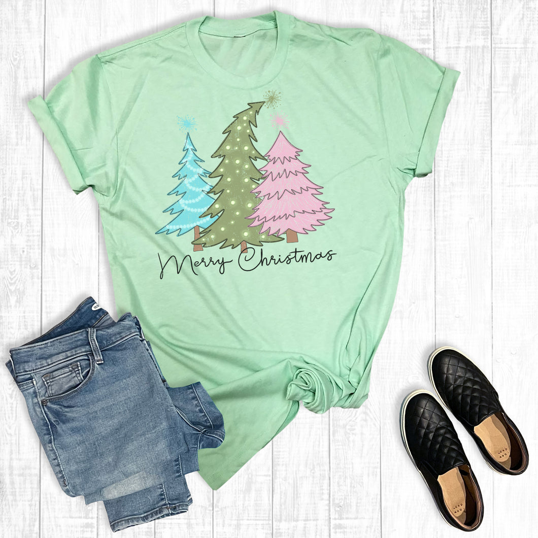 Pastel Christmas Trees