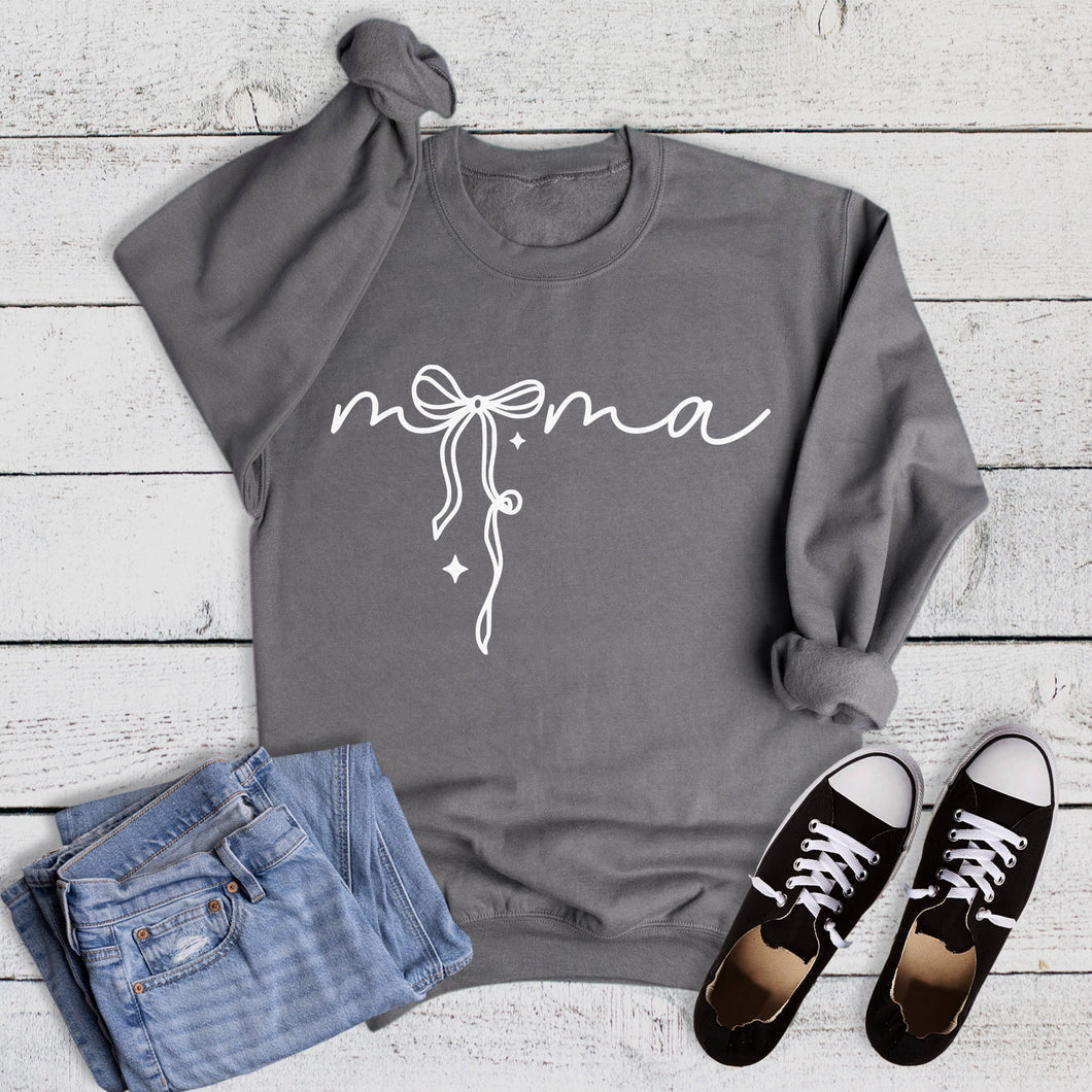 Preppy Mama Coquette Bow Sweatshirt