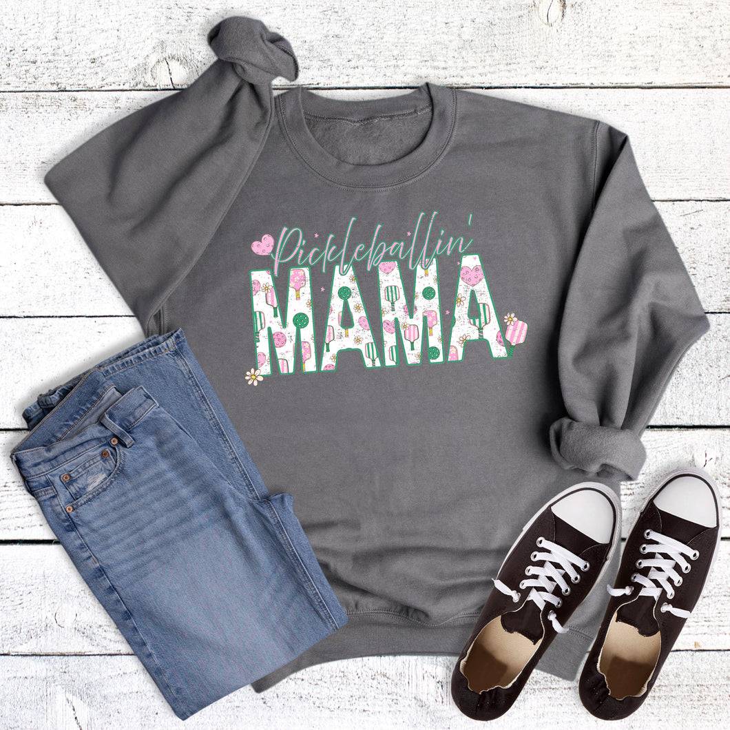 Preppy Pickleballin' Mama Sweatshirt