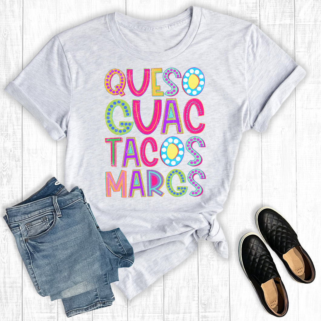 Queso Guac Tacos Margs