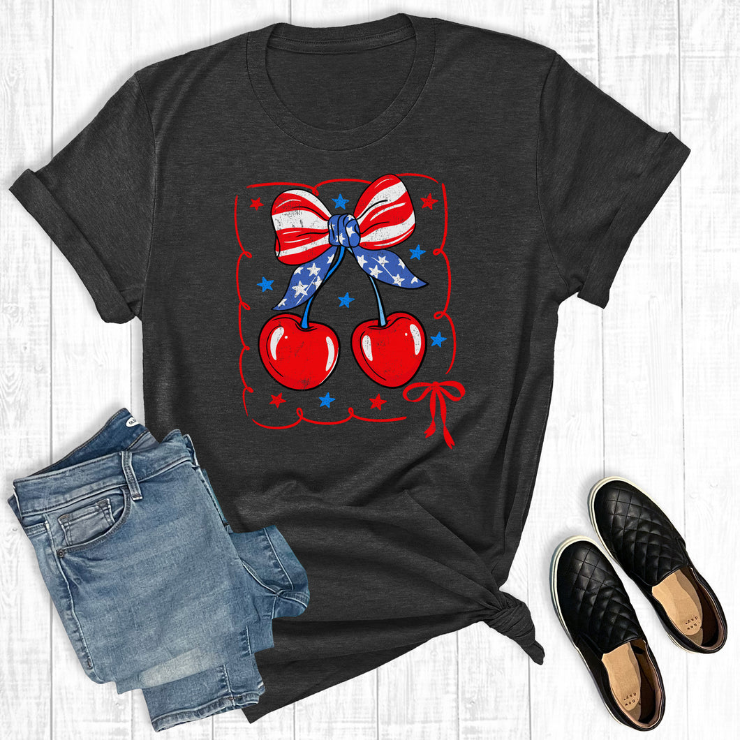 Retro 4th Of July Coquette Cherries