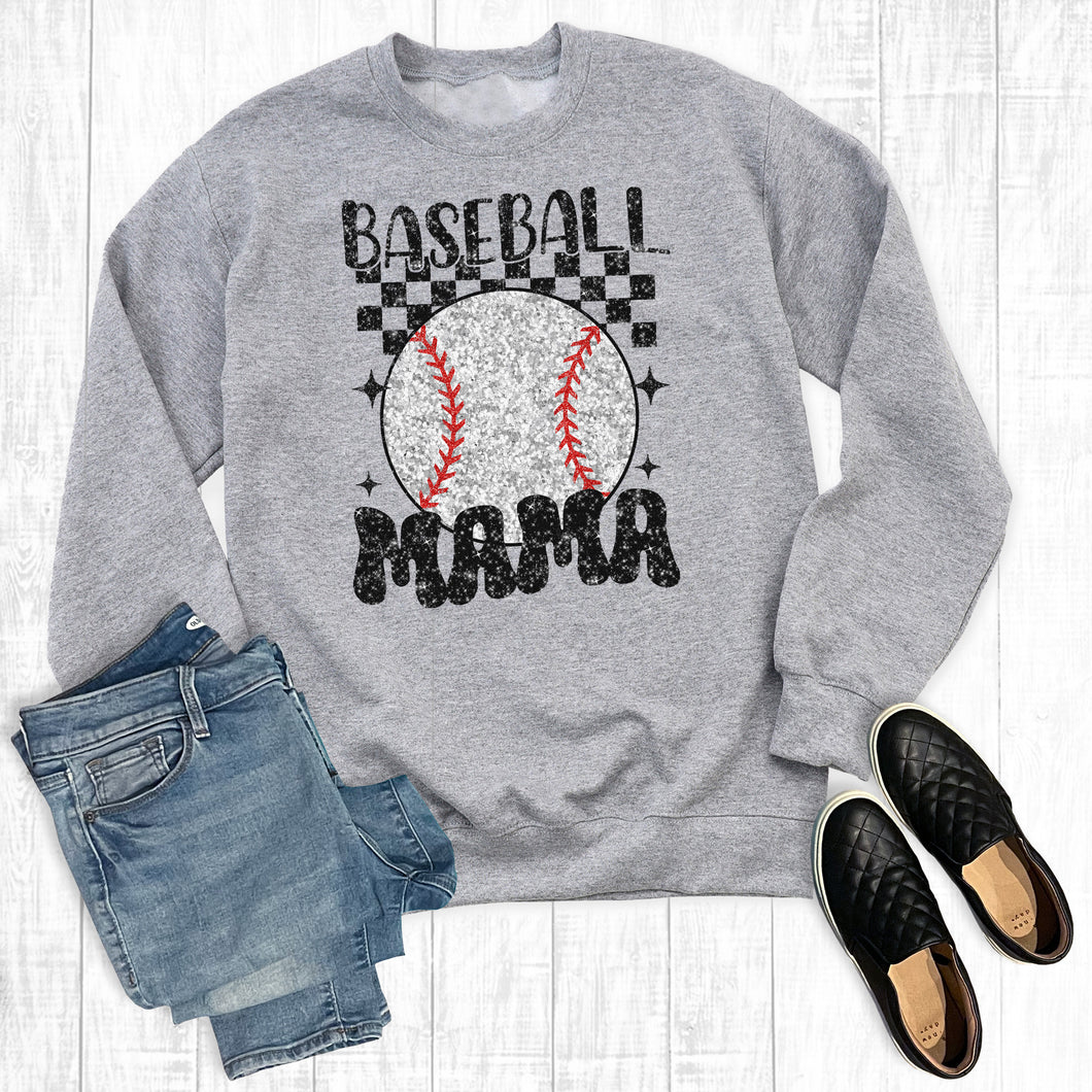 Retro Baseball Mama Sweatshirt